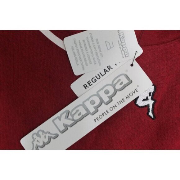 Kappa Womens Sweater Cassis Authentic Sweatshirt Omini Logo Red Size L - Picture 3 of 14